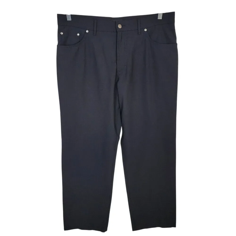 St. Croix Collections Men’s Wool Blend Pants Black Size 38 Made in Italy
